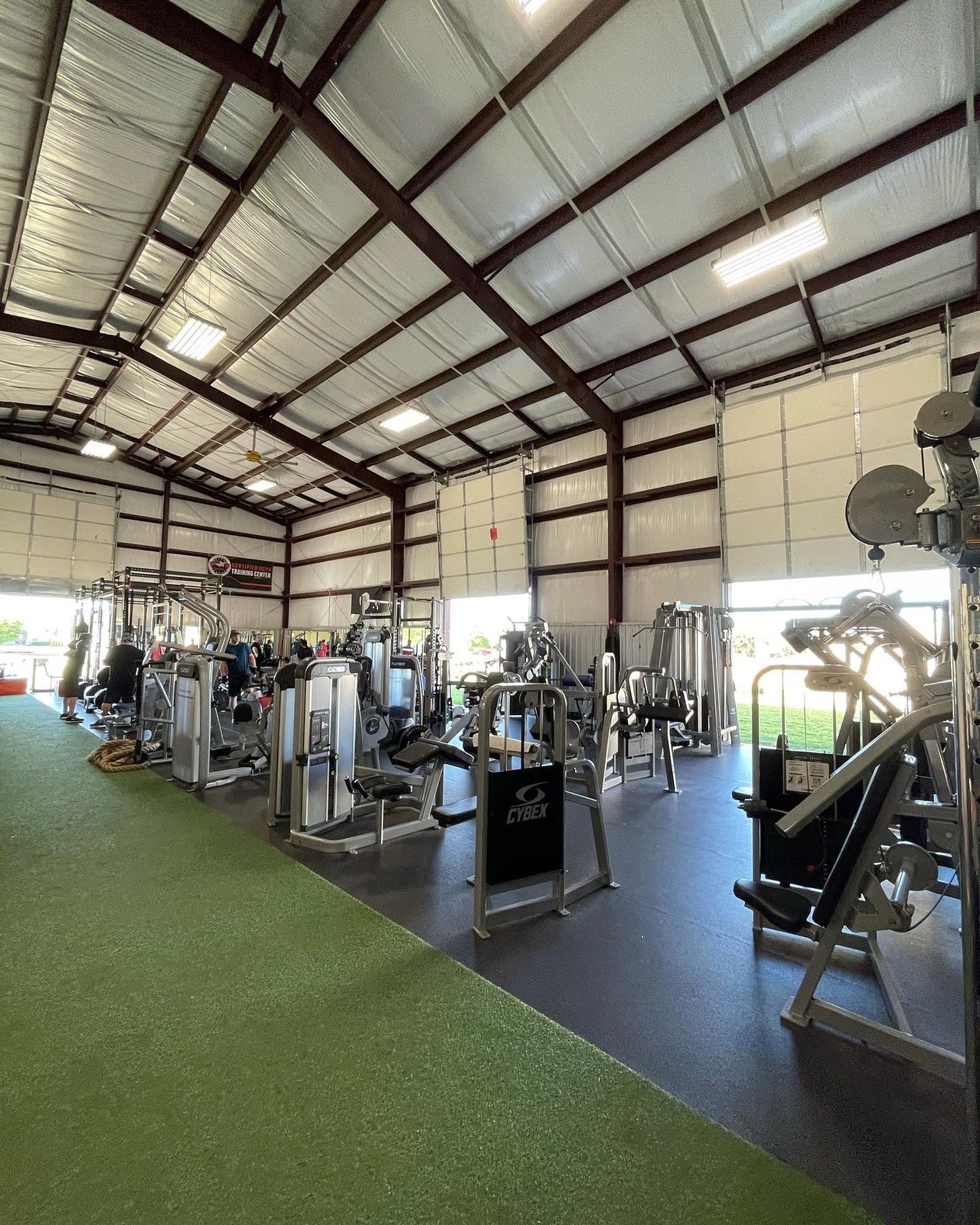 Athlete training at the gym